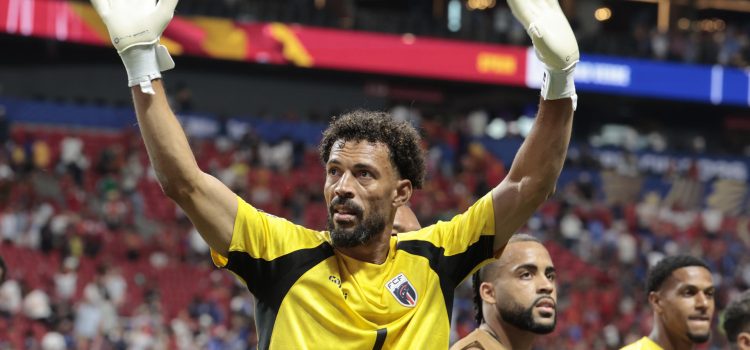 El portero de Cabo Verde Vozinha tras el empate a 0 ante España en el partido del grupo H del Mundial 2026, este lunes en el Estadio Atlanta (EEUU). EFE/ Lavandeira Jr