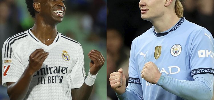 Combo de fotografías de archivo de los jugadores de fútbol Vinicius Junior (i) y Erling Haaland. EFE/ Archivo