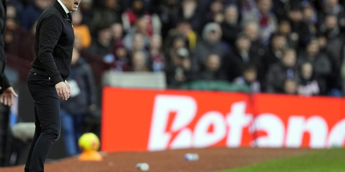 Unai Emery, durante el partido contra el Arsenal. EFE/EPA/TIM KEETON.