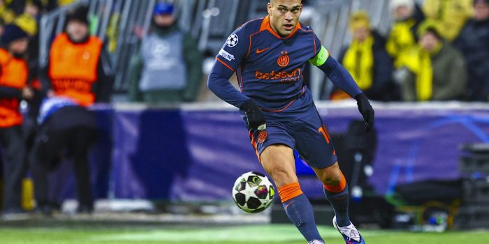 Bodo (Noruega). El jugador argentino del Inter de Milán Lautaro Martínez en acción durante el partido de la primera ronda de la fase de play-offs de la Liga de Campeones entre el Bodo/Glimt y el Inter de Milán, en Bodo, Noruega, 18 de febrero de 2026. EFE/EPA/Mats Torbergsen NORWAY OUT