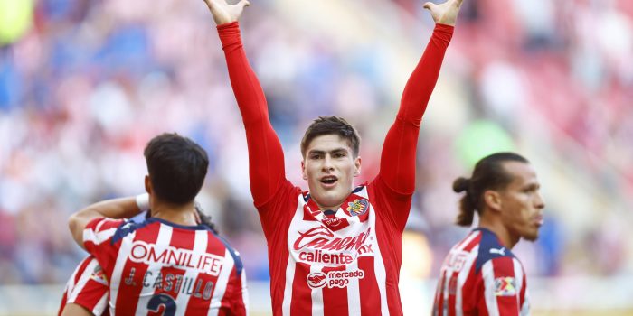 Armando González de Guadalajara celebra un gol. Imagen de archivo. EFE/ Francisco Guasco