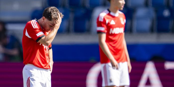 Goncalo Moreira, del Benfica, en un momento del encuentro. EFE/EPA/JEAN-CHRISTOPHE BOTT