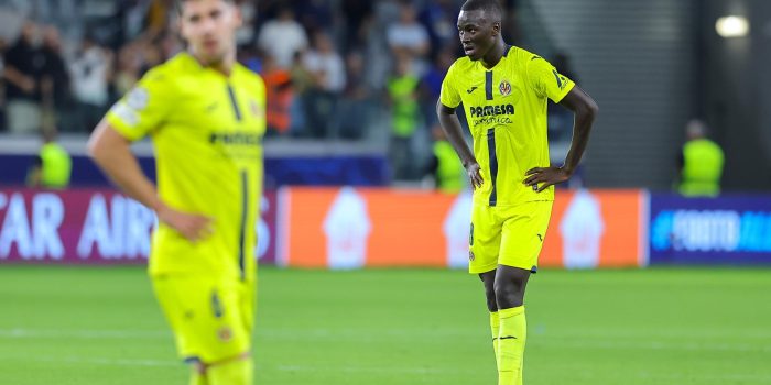 Jugadores del Villarreal durante el partido de la cuarta jornada de la UEFA Champions League que han jugado Pafos y Villarreal CF, en Limassol, Chipre. EFE/EPA/CHARA SAVVIDOU