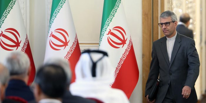 Imagen del portavoz del Ministerio iraní de Exteriores, Ismail Bagaei en foto de archivo de Abedin Taherkenareh