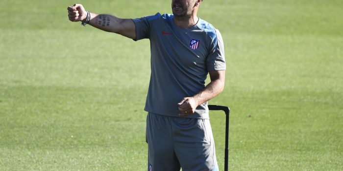 Simeone, en una foto de archivo durante esta pretemporada. EFE/Víctor Lerena