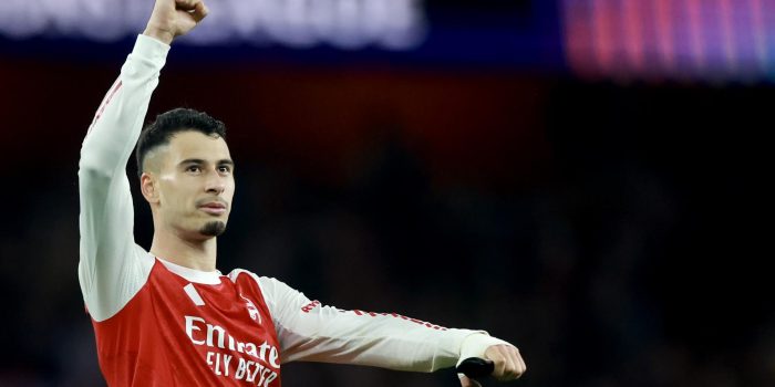 El jugador del Arsenal Gabriel Martinelli en foto de archivo de NEIL HALL. EFE/EPA