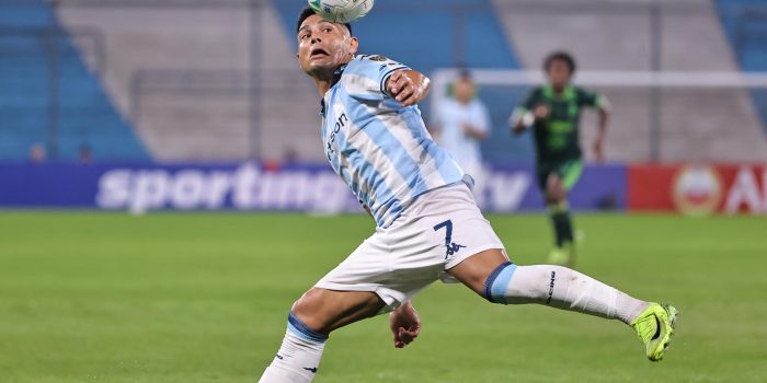 Fotografía de archivo del 10 de abril de 2025 del delantero argentino Maximiliano Salas. EFE/ Juan Ignacio Roncoroni