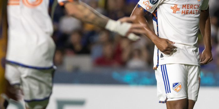 Fotografía de archivo del extremo brasileño del Cincinnati Evander da Silva Ferreira, quien este jueves fue declarado el mejor jugador de la jornada de la MLS por su doblete al Inter Miami de Lionel Messi. EFE/Miguel Sierra