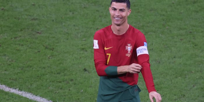 Cristiano Ronaldo de Portugal reacciona, en un partido de los octavos de final del Mundial de Fútbol Qatar 2022 en una foto de archivo. EFE/ Juan Ignacio Roncoroni