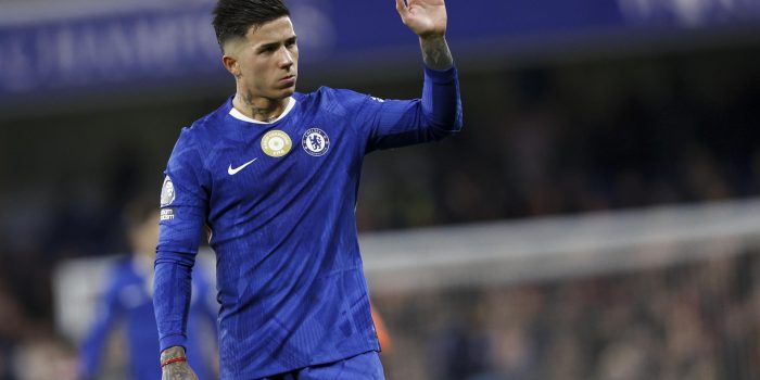 Enzo Fernández, en un partido del Chelsea en esta temporada. EFE/EPA/DAVID CLIFF.