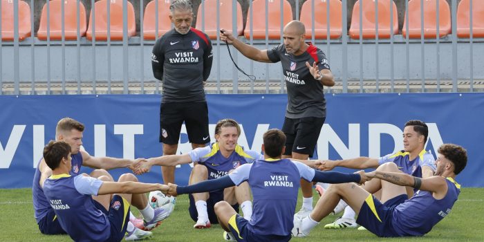 Jugadores del Atlético de Madrid, en una foto de archivo durante un entrenamiento. EFE/Mariscal