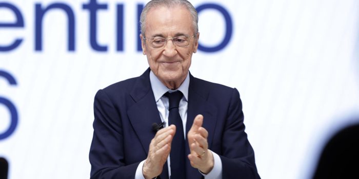 Florentino Pérez, tras ser reelegido presidente del Real Madrid. EFE/Juanjo Martin