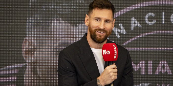 alt Messi afirma que se siente "bien físicamente" al recibir el Premio Marca América