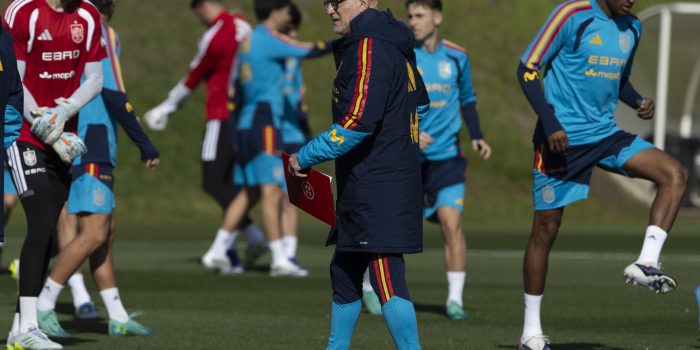 Foto de archivo del seleccionador nacional Luis de la Fuente durante el entrenamiento de la selección española en la Ciudad del Fútbol en Las Rozas, Madrid. EFE/Sergio Pérez