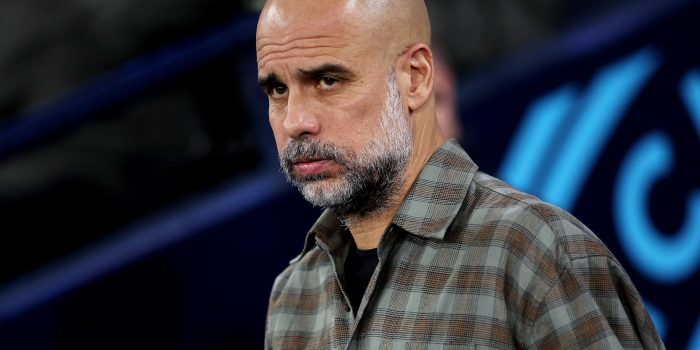 El entrenador del Manchester City, Pep Guardiola, en el partido de vuelta de octavos de final de la UEFA Champions League entre el Manchester City y el Real Madrid en Mánchester, Reino Unido. EFE/EPA/ADAM VAUGHAN