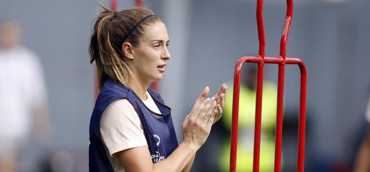 Alexia Putellas, durante el entrenamiento en el Estadio Ullevaal de Oslo. EFE/Alberto Estévez