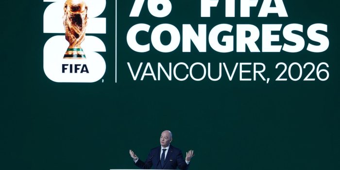 Gianni Infantino, en el Congreso de la FIFA en Vancouver. EFE/EPA/BOB FRID
