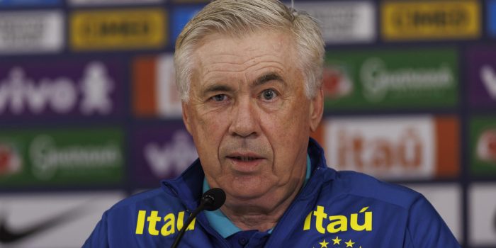 Fotografía de archivo del 9 de junio de 2025 del entrenador de la selección brasileña de fútbol, Carlo Ancelotti. EFE/Isaac Fontana