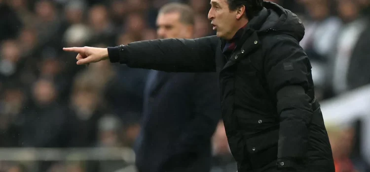 El español Unai Emery, técnico del Aston Villa, que se enfrenta al Ajax en uno de los choques más espectaculares de la Liga Conferencia. EFE/EPA/NEIL HALL