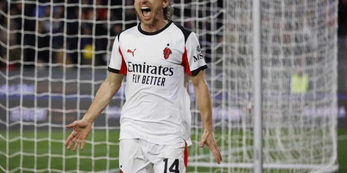 Modric festeja su gol. EFE/EPA/ENRICO MATTIA DEL PUNTA