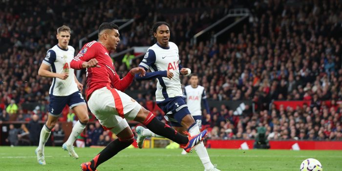 El brasileño Casemiro, del Manchester United, durante un partido contra el Tottenham. EFE/EPA/ADAM VAUGHAN EDITORIAL USE ONLY. No use with unauthorized audio, video, data, fixture lists, club/league logos or 'live' services. Online in-match use limited to 120 images, no video emulation. No use in betting, games or single club/league/player publications.