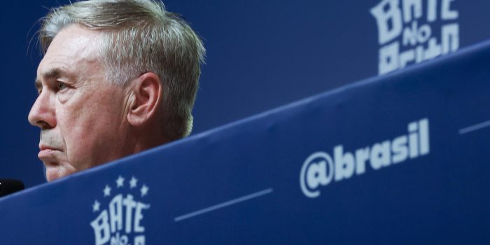 Imagen de archivo del seleccionador de Brasil, Carlo Ancelotti. EFE/Antonio Lacerda