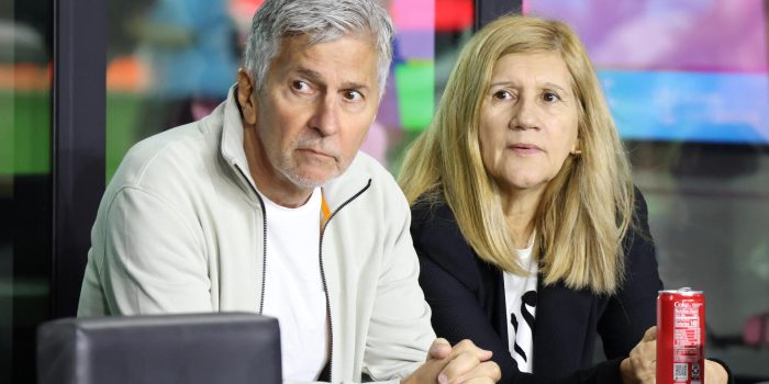 Los padres de Lionel Messi, Jorge Messi (i) y Celia Cuccittini, en una imagen de archivo. EFE/ Giorgio Viera