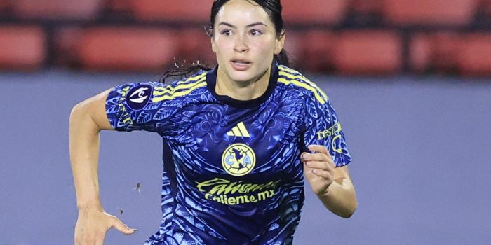 Scarlett Camberos de América reacciona durante un partido de la fase de grupos Concacaf (F) entre Chorrillo y América en el estadio Rommel Fernández Gutiérrez, en Ciudad de Panamá (Panamá). Imagen de archivo. EFE/ Bienvenido Velasco