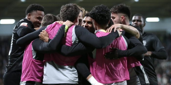 Los jugadores del Sporting celebra un gol al Moreirense en el Comendador Joaquim Almeida Freitas Stadium de Moreira Conegos, Portugal.. EFE/EPA/MANUEL FERNANDO ARAUJO
