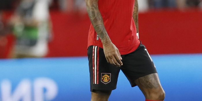 El delantero internacional inglés Marcus Rashford, en una imagen de archivo, durante un partido que enfrentó al Manchester United con el Sevilla en el estadio Ramón Sánchez-Pizjuán de la capital hispalense. EFE/José Manuel Vidal