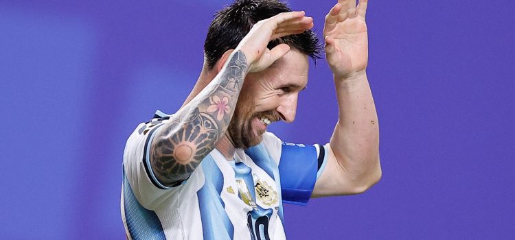 El argentino Lionel Messi lidera con tres tantos a los goleadores en el Mundial 2026. EFE/Juan Ignacio Roncoroni