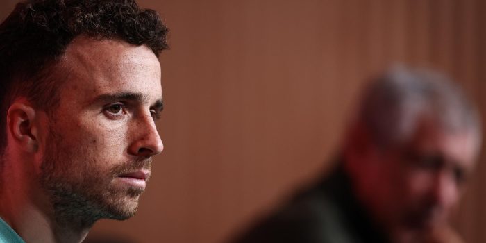 Fotografía de archivo (08/06/2022), del futbolista del Liverpool Diogo Jota, de 28 años, que ha fallecido, junto a su hermano André, de 26, esta madrugada en un accidente de tráfico ocurrido en la A52, en Cernadilla (Zamora). EFE/RODRIGO ANTUNES