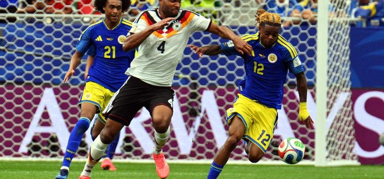 El internacional alemán Jonathan Tah (c), durante el partido que su selección disputó el pasado 13 de junio contra Curazao en el Mundial de Estados Unidos, México y Canadá. EFE/ Sam Wasson