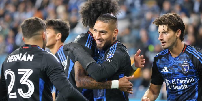 Cristian 'Chicho' Arango celebra gol con San Jose Earthquakes